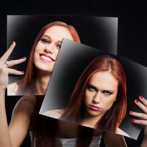 Woman with mood swings